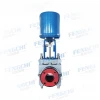 Electric pinch valve with pointer
