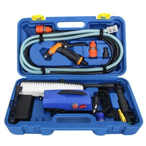 Electric Portable 12V wash pump  Car Washer cleaning  kits with spray gun and brush