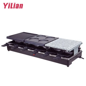 Electric XXL Teppanyaki Table Grill Non-Stick Griddle with BBQ Hot Plate Barbecue Spatulas
