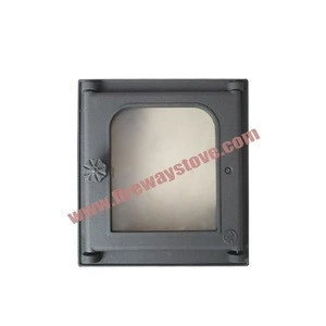 Environmental protection material fireplace glass door