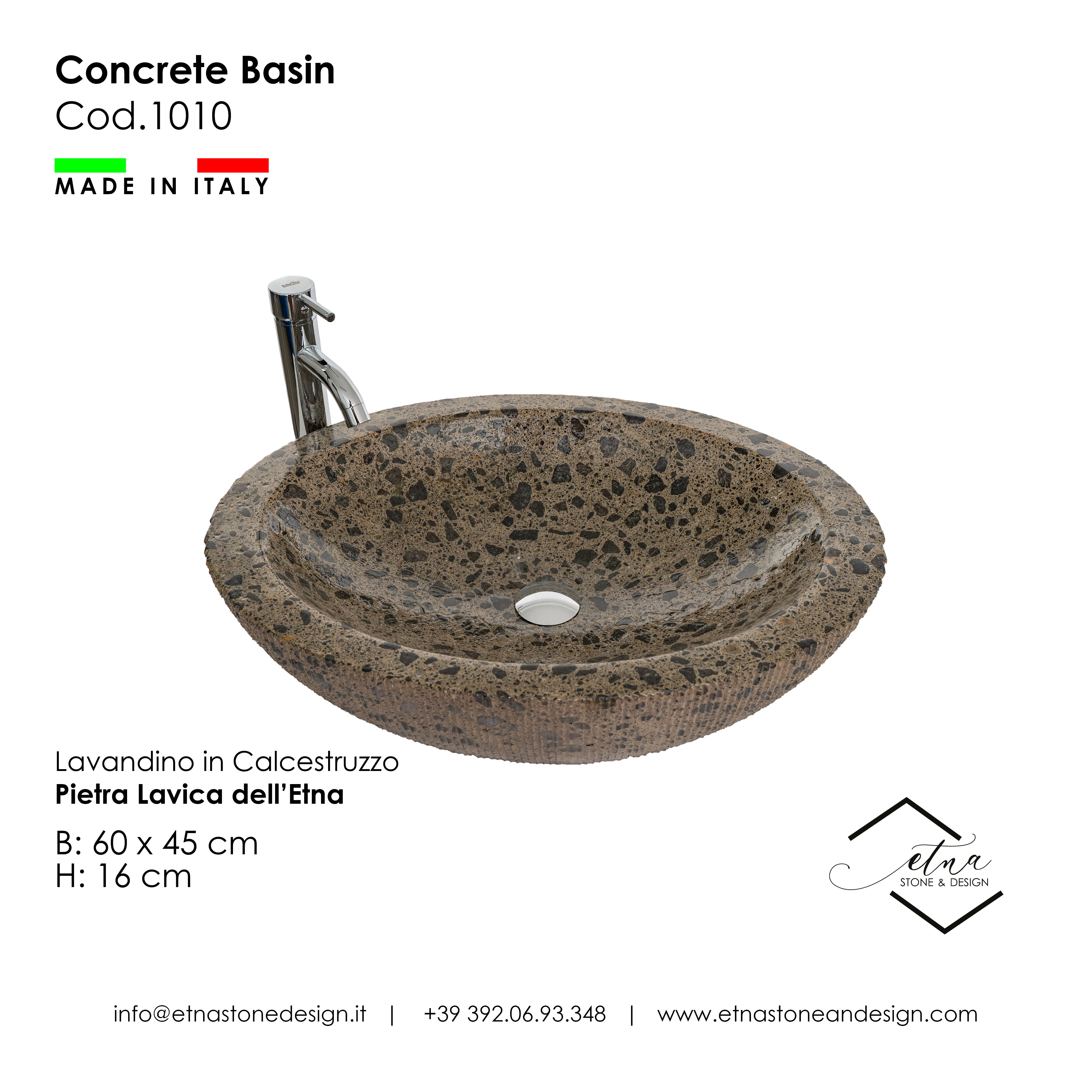 Etna Stone & Design Concrete Basin Sink
