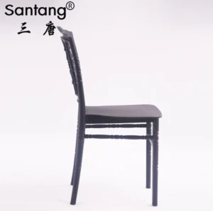 European popular party wedding chair guests seating padded plastic PP chivarial bamboo chair
