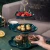 Import European style wedding party receives rack malachite green fruit plate rack dessert rack candy plate from China