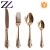 Import European wedding decorative stainless steel cutlery bone handle design photo flatwares set spoon 18/10 bulk gold flatware set from China