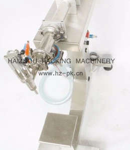 Ex-factory Price Semi-auto Vertical Single Nozzle 100-5000ml PE Bottle Liquid Filling Machine For Juice, Mineral water