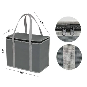 Extra Large Heavy Duty Insulated Reusable Tote Grocery Shopping Bag Lunch Bag Non woven Cooler Bag