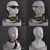 Import Faberglass Black/white Hats Scarves Glasses  Accessories Mannequin Display Head model 	head mannequin for display from China
