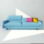 Fabric Sofa with High Back Modern Sofa Couch Living room sofa