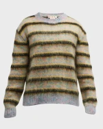 factory custom low moq men sweater long sleeve knitted men fuzzy mohair sweaters knitwear sweater for men