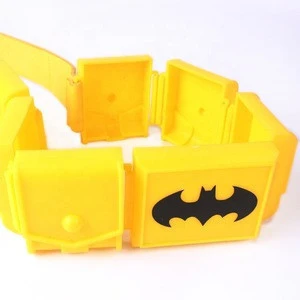 Factory direct Superhero fashion width bat  custom PU leather plastic waistband belt