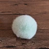 Factory price high quality custom color pompons 8cm rabbit fur with elastic band
