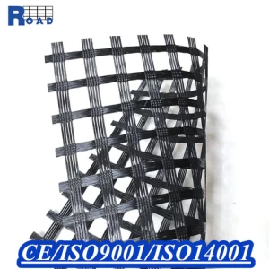 Factory price of reinforced fiberglass geogrid 100-100kn for bitume road repair