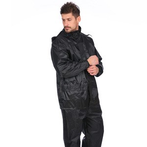 Factory price rainwear coat men&#39;s rain gear waterproof raincoat with reflective strip rain jacket for motorcycle