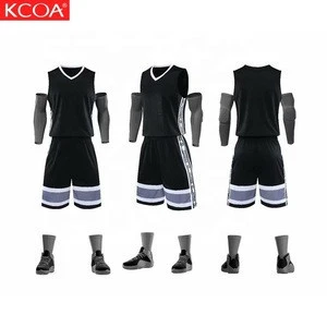 Factory Promotional Breathable Hot Sale Black Team Basketball Jerseys Uniforms