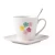 Import Factory stocked high quality porcelain cup white glazed barware drinking ceramic coffee mug with tray from China
