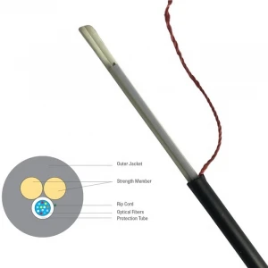 Factory supply non-metallic Aerial 6 core  SM fiber optical cable with round structure