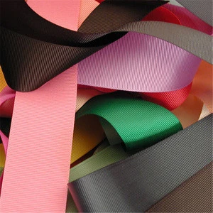 Factory Wholesale 100% Polyester Grosgrain Ribbon For Packaging