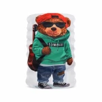 Factory Wholesale Cooling Soft Teddy Bear Pattern Fashion Custom Headscarf Children Bandana For Teenage