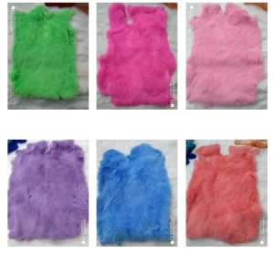 Factory wholesale raw or dyed color big and soft real Rex rabbit fur
