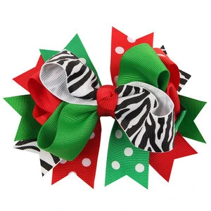 >>>Fashion Christmas Ribbon Bows Clip Hair Accessory Dovetail Swallowtail Bowknot Hair Clips For Kids