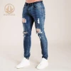 Fashion Design Skinny Custom Denim Super Pant Stripe Ripped Man Jeans