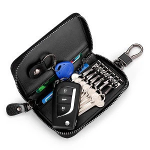 Fashion lady key bag men&#39;s leather car key case