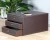 Import Faux pu leather three layer storage drawer Leather material storage desk organizer from China