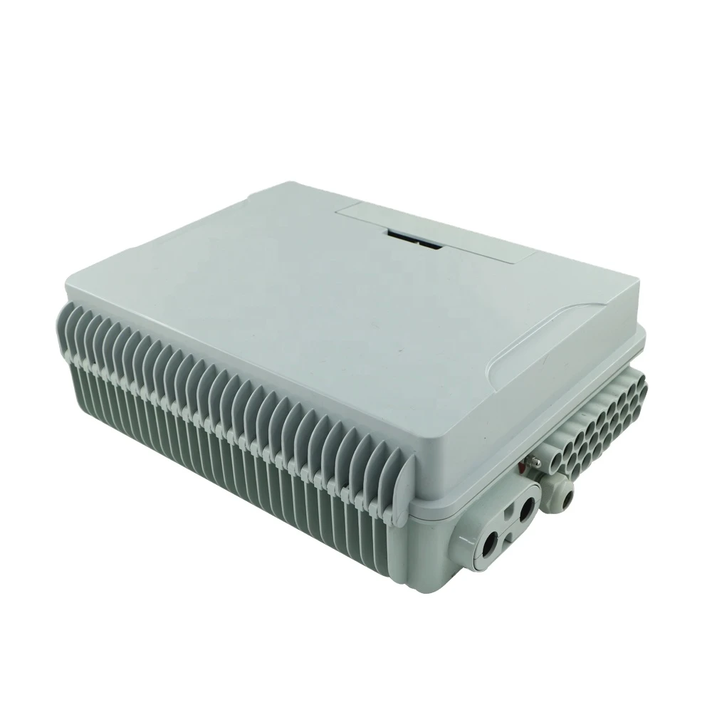 FCST02245 Outdoor IP65 FTTH Fiber Optical Drop Cable Terminal Box 24 Cores Install With 1* 16 Steel Tube PLC Splitter