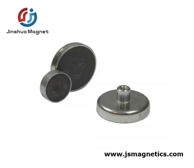 Ferrite Pot Magnet Threaded Rod Ferrite Magnets with Passing Thread Manufacturer in China
