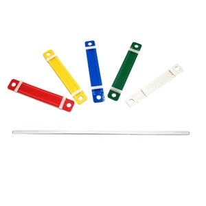 50 Sets Plastic File Fastener 2 Holes Paper Fastener Binder Clip, Mixed  Color