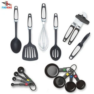 FINDKING 14 Piece Kitchen Tools Gadget Set included Slotted Turner Spoon Can Opener Peeler Whisk Measuring cups Measuring Spoons