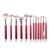 Import FIYAN High Quality 18pcs Wine Red Professional Makeup Artist Brushes Make up Brush Classic Cosmetic Brushes Set With zipper case from China