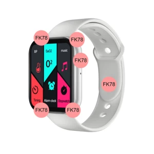 Fk78 Smart Watch Phone Call Watch Phone 2021 Heartrate Fitness Tracker Watch Fk78 With Silicon Strap Smartwatch Fk78