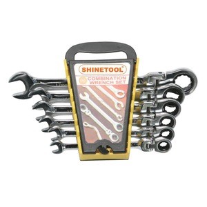 Flexible ratchet combination wrench spanner set