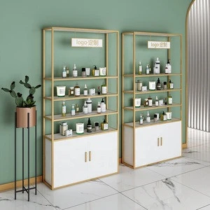 Floor-to-ceiling multi-layer shelf beauty salon cosmetic display cabinet studio storage shelf