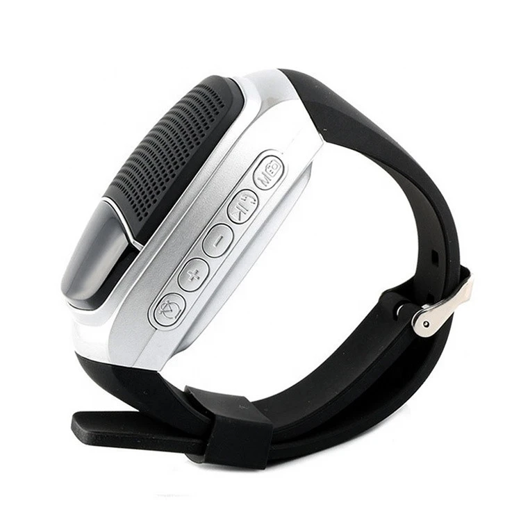 FM clock led screen Christmas gift wireless Watch Design Wrist  Sport Music Speaker