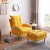 Folding Upholstered Chaise Lounge Living Room Furniture Foldable Legless Nap Sofa Modern Lazy Bed Chair