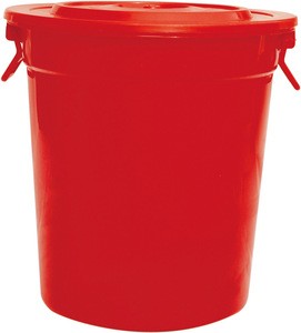 Food grade 60 litre plastic buckets with lids