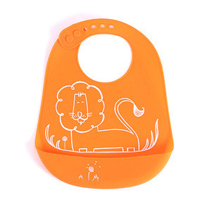 Food-grade Silicone Safe Bibs  Adjustable Washable Silicone Baby Bibs for Baby Eating Time