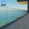 Frameless u channel glass deck railing balcony glass railing system