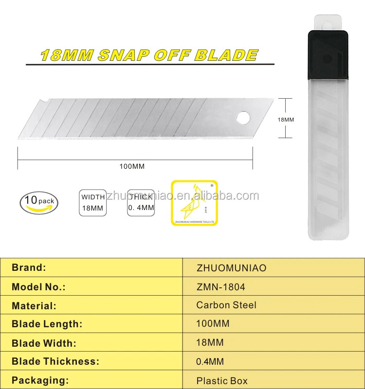 Free Sample Hot Selling Replacement Spare Cutter Knife Blade 0.4MM