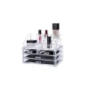 Free sample of plastic cosmetic display 12 lipstick holder SGS certification cheap 4 drawers makeup acrylic make up organizer