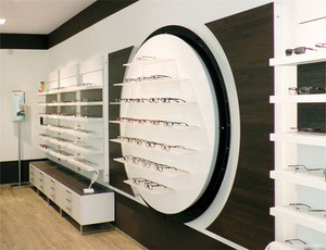 Free Standing Modern Led Optical Shop Displays Rack Eyewear Decor