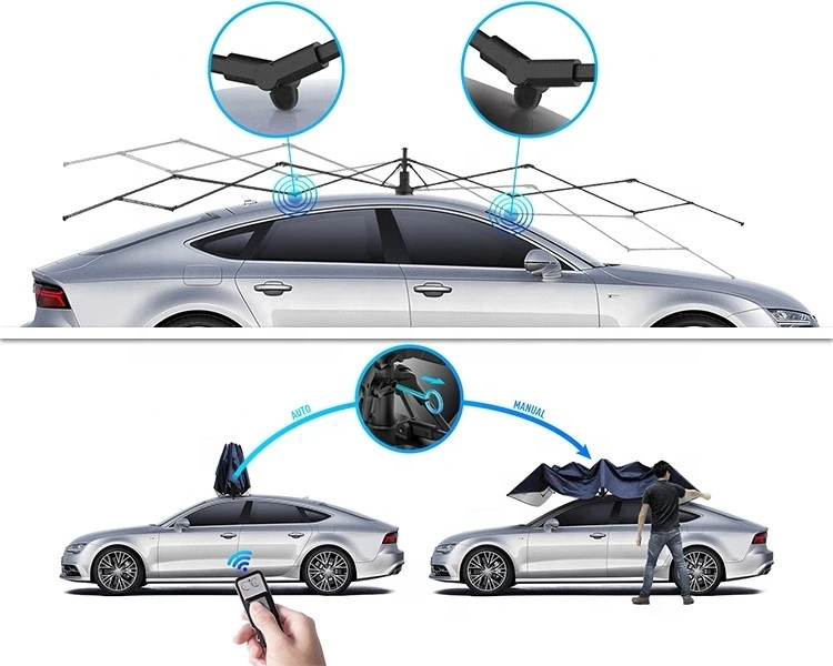 Full-automatization Sunshade Waterproof Remote Control  Car Cover Roof Car Umbrella
