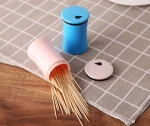funny plastic personal toothpick holder with cover