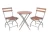 Import Garden Bar Set Furniture 3PCS Patio Bistro Folding Metal Table and Chair Set Coffee Table Set from China