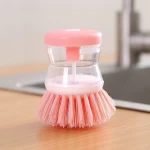 GG86 Kitchen Washing Pot Dish washing Brush Automatic Adding Press Button Soap Dispensing Cleaning Brush