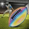 Glow In Dark American Football Light Up LED Rugby Ball Night Match Glowing Training Rubber football for Kids Youth