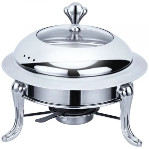 Goden and silver stainless steel  household commercial  small chafing dish  alcohol stove small cooking hot pots