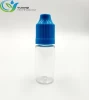 good quality , 10 ml empty e-liquid bottle with blue cap , smoke oil round  bottle